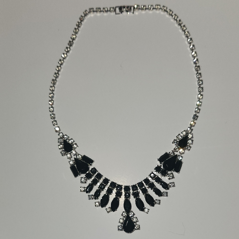 Warner Black and‎ White Rhinestone Necklace